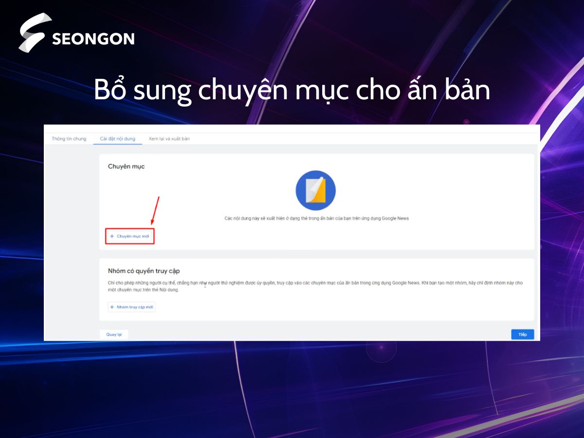 Bổ sung chuyên mục cho ấn bản 