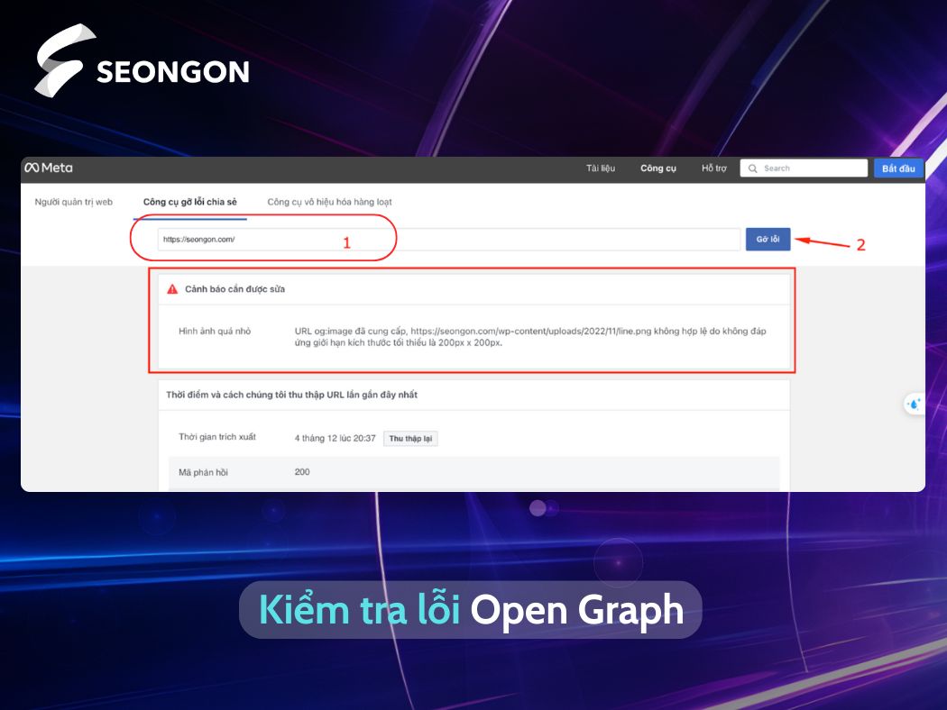 Chi tiết cách để sửa lỗi thẻ Open Graph bằng Facebook Debugger 