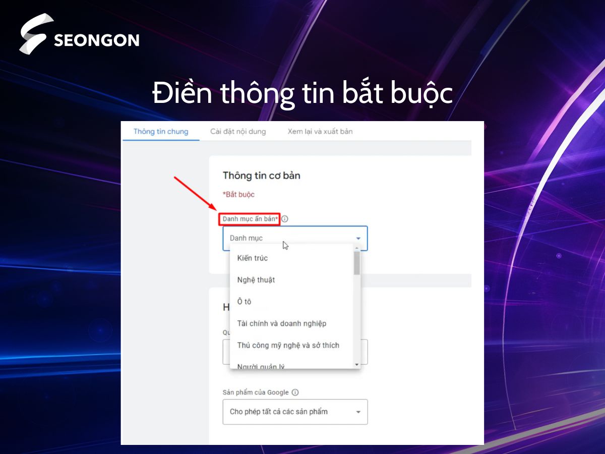 Điền các thông tin cần thiết của ấn bản