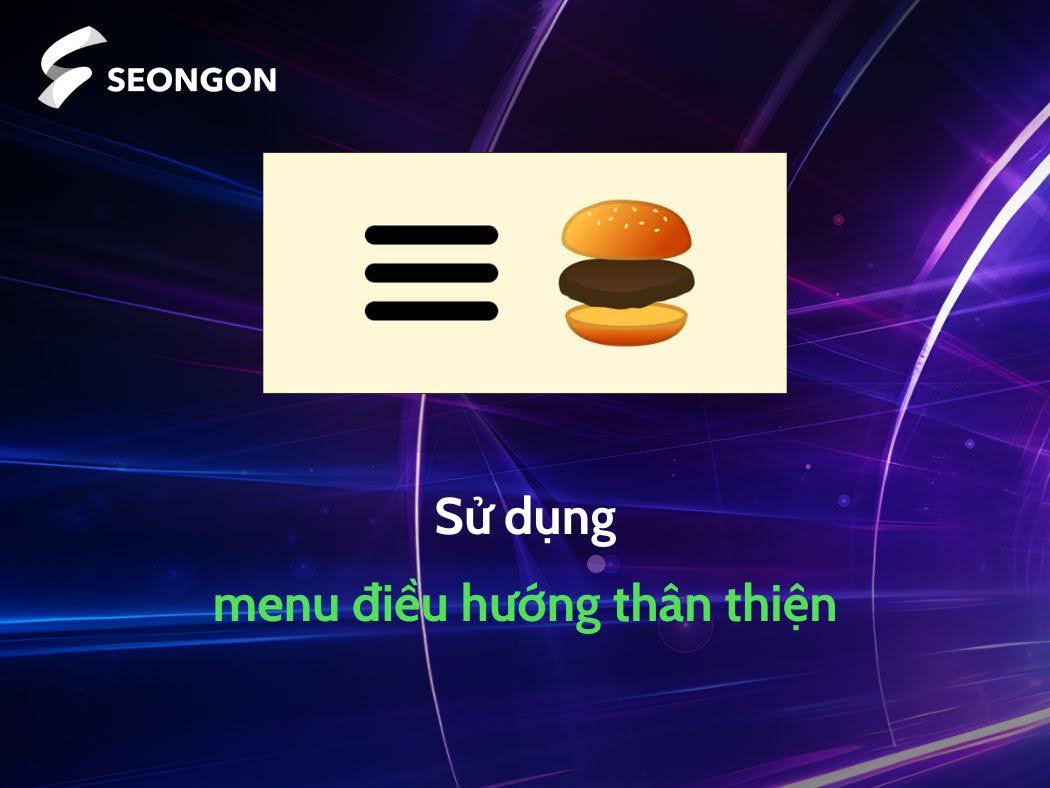 Dùng menu điều hướng thân thiện