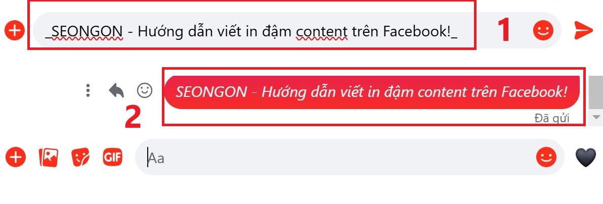 Cách viết nội dung in nghiêng trên Messenger