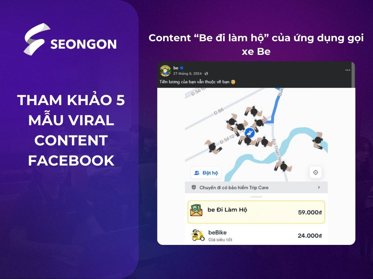 Content “Be đi làm hộ” của ứng dụng gọi xe Be