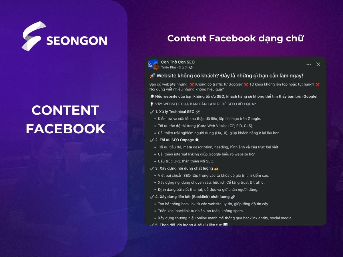 Content Facebook dạng chữ chia sẻ về đoạn trích của một cuốn sách