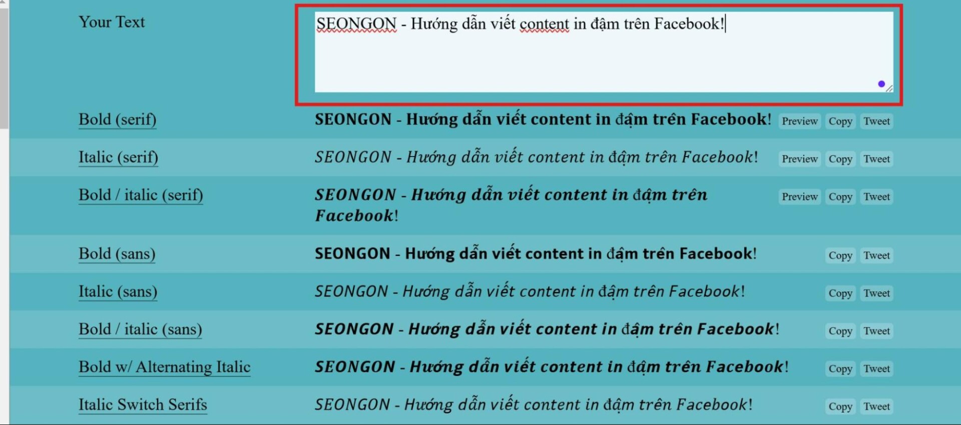 Nhập nội dung cần in đậm