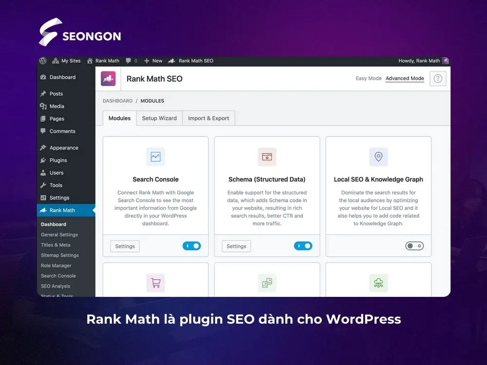 Cùng với Yoast SEO, Rank Math cũng là plugin hiệu quả dành cho WordPress