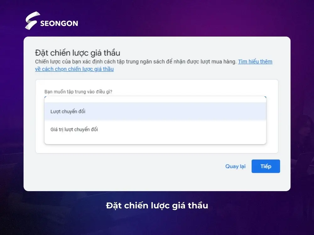 Đặt chiến lược giá thầu