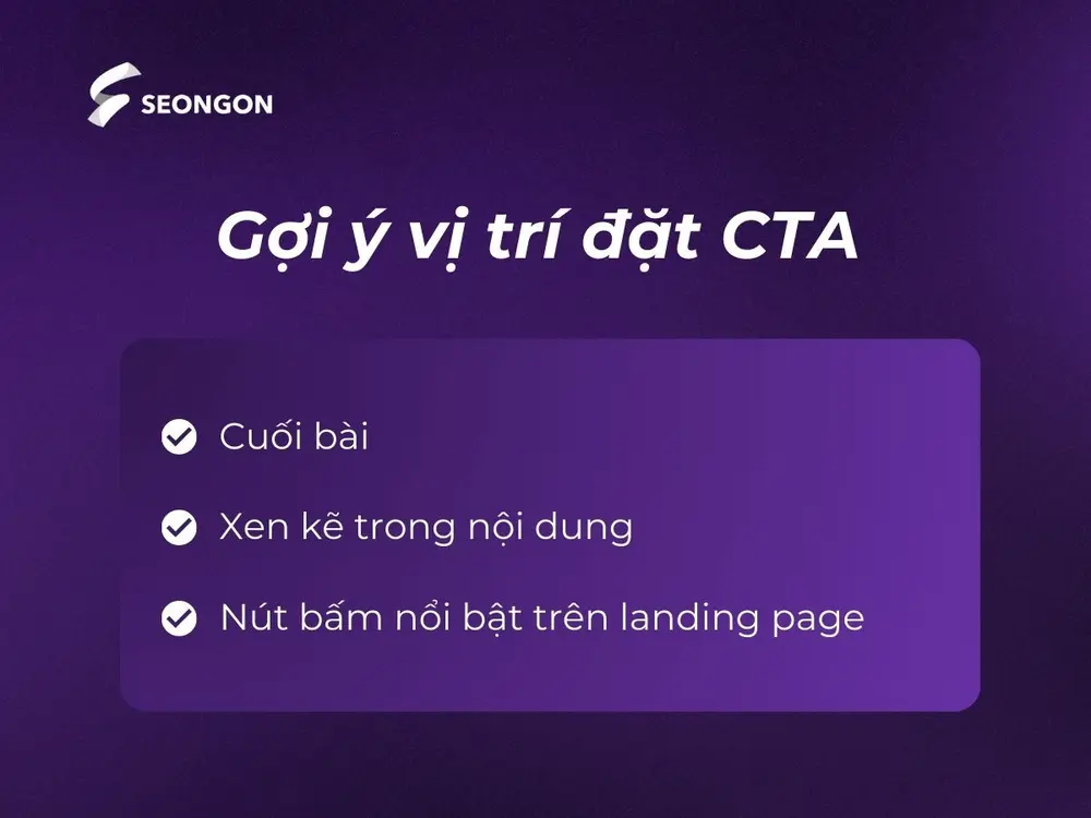 Gợi ý vị trí CTA trong outline content
