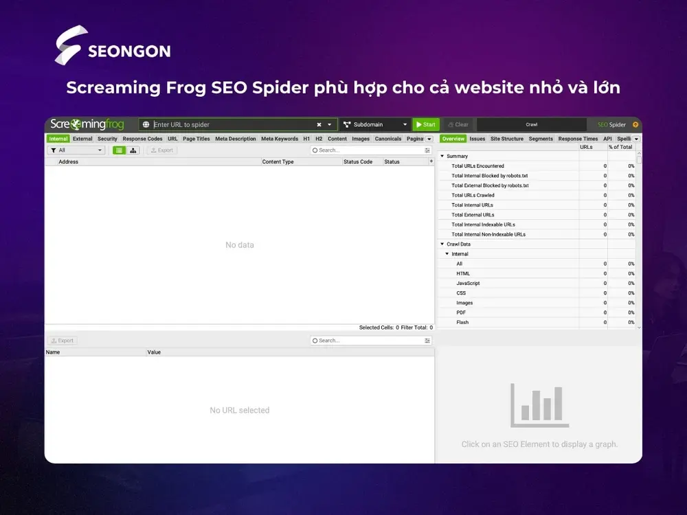 Screaming Frog SEO Spider phù hợp cho cả website nhỏ và lớn