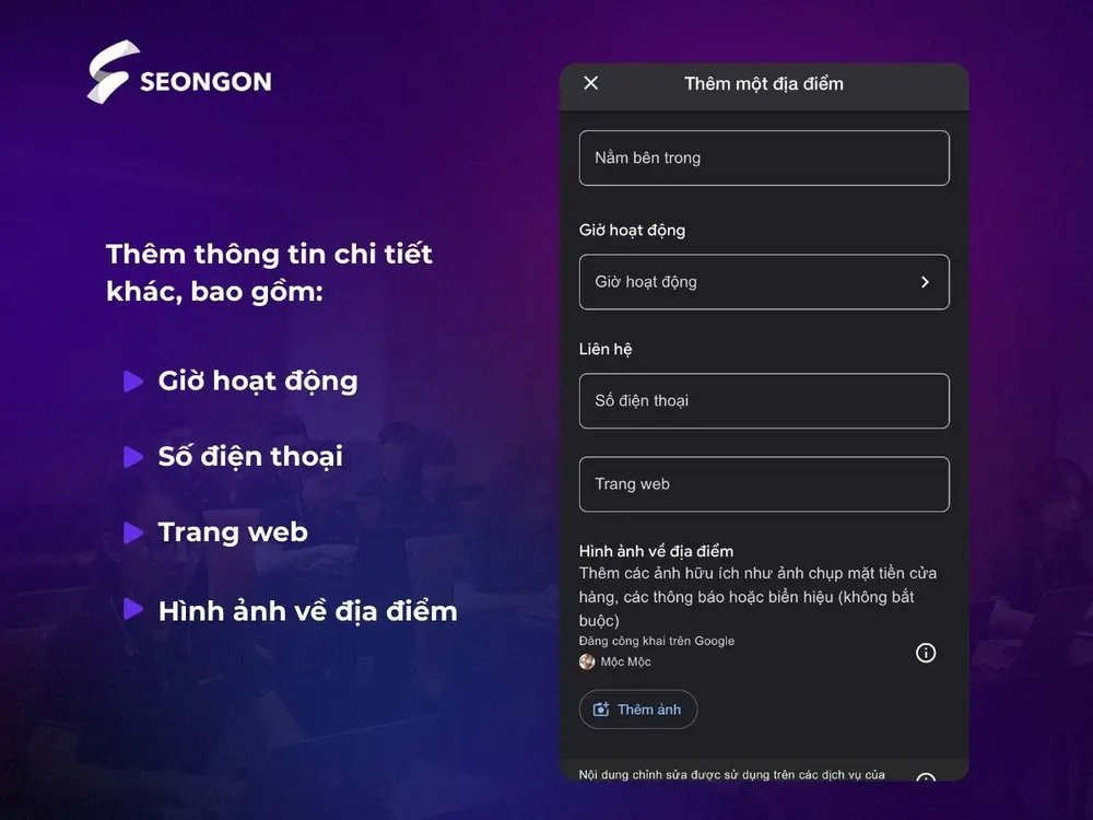 Thêm thông tin chi tiết khác