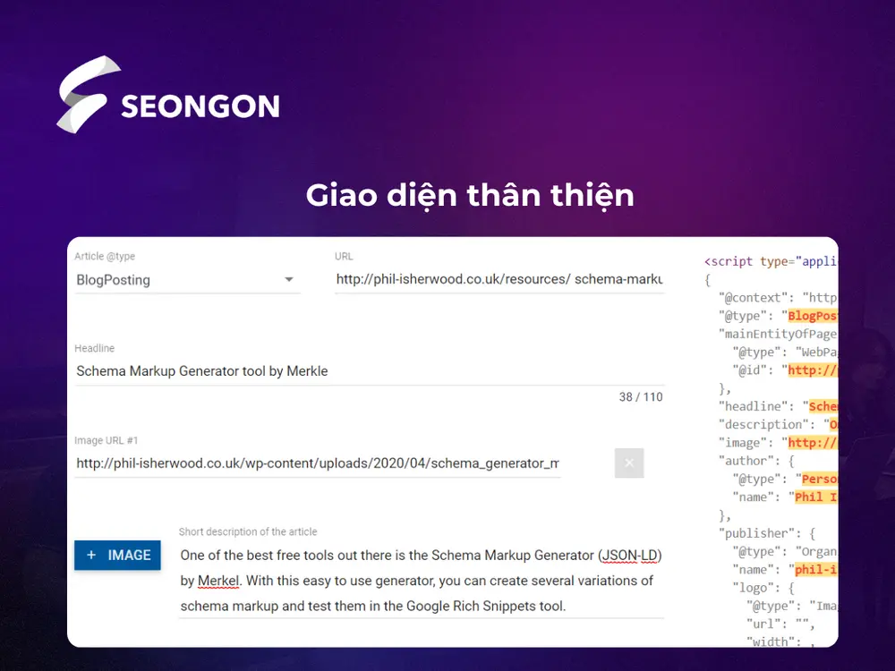 Tính năng giao diện thân thiện