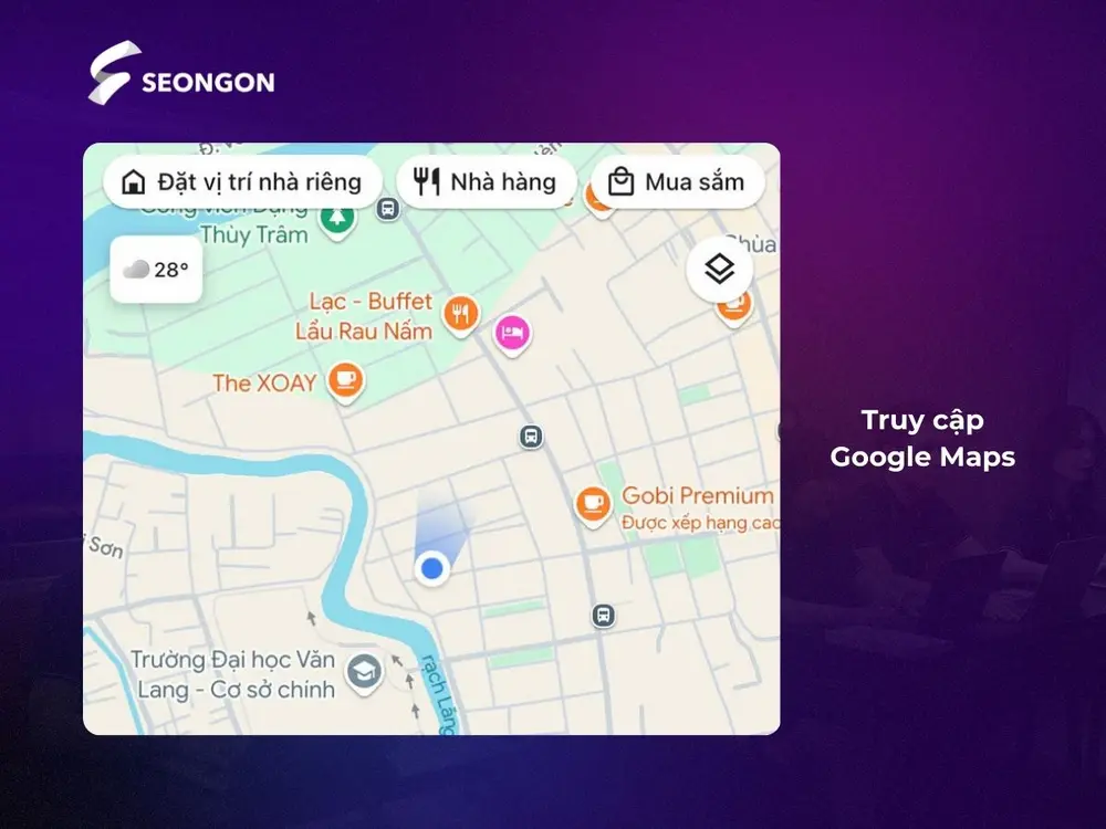 Truy cập Google Map