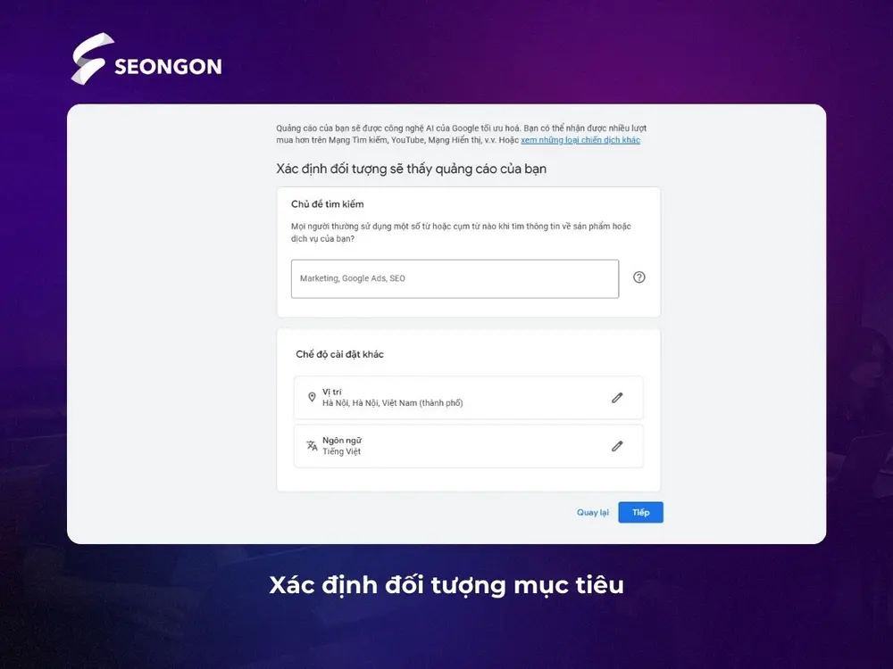 Xác định đối tượng mục tiêu