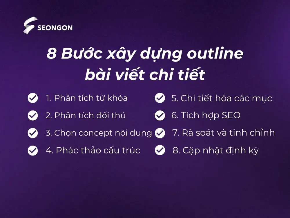 8 bước xây dựng outline bài viết chi tiết