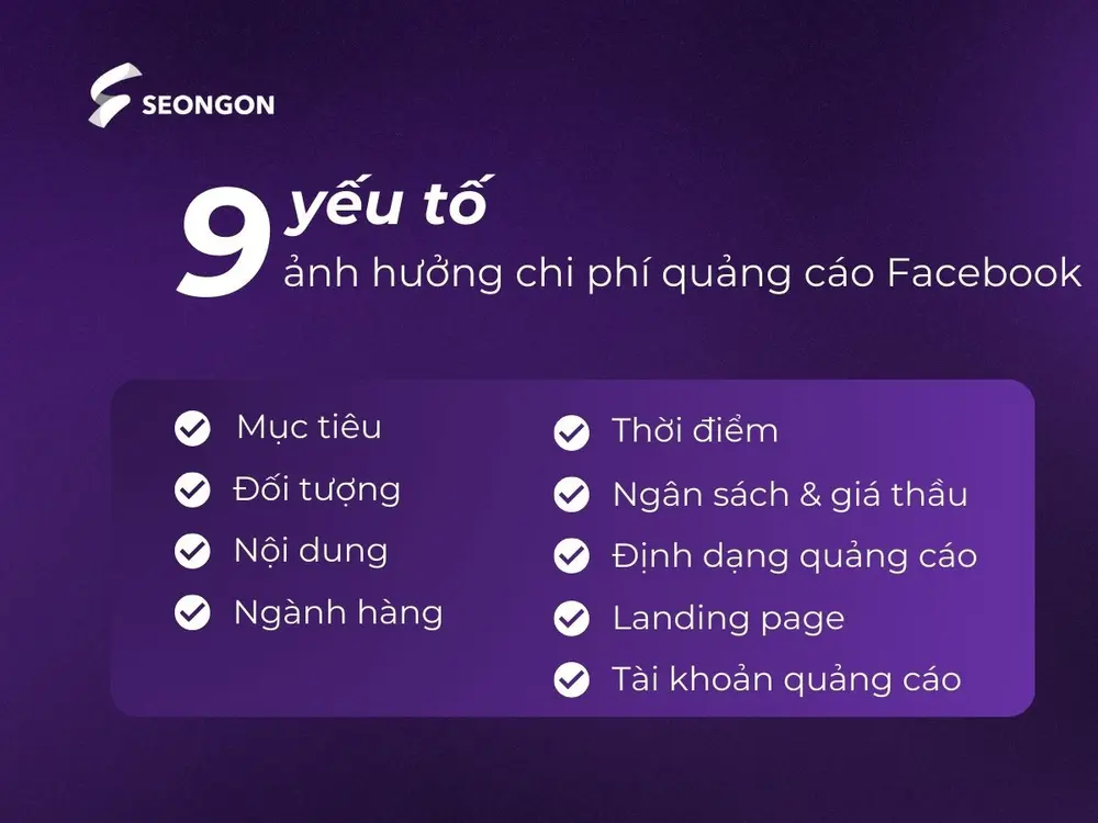 9 yếu tố ảnh hưởng đến chi phí quảng cáo Facebook