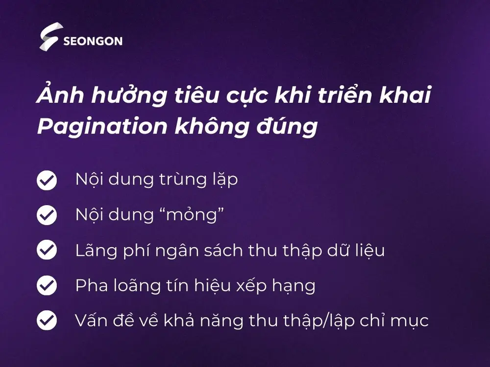 Ảnh hưởng tiêu cực của phân trang trong SEO khi triển khai không đúng