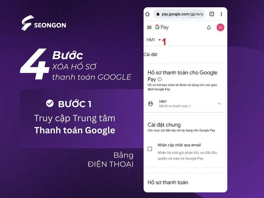 Bạn cần truy cập Trung tâm Thanh toán Google