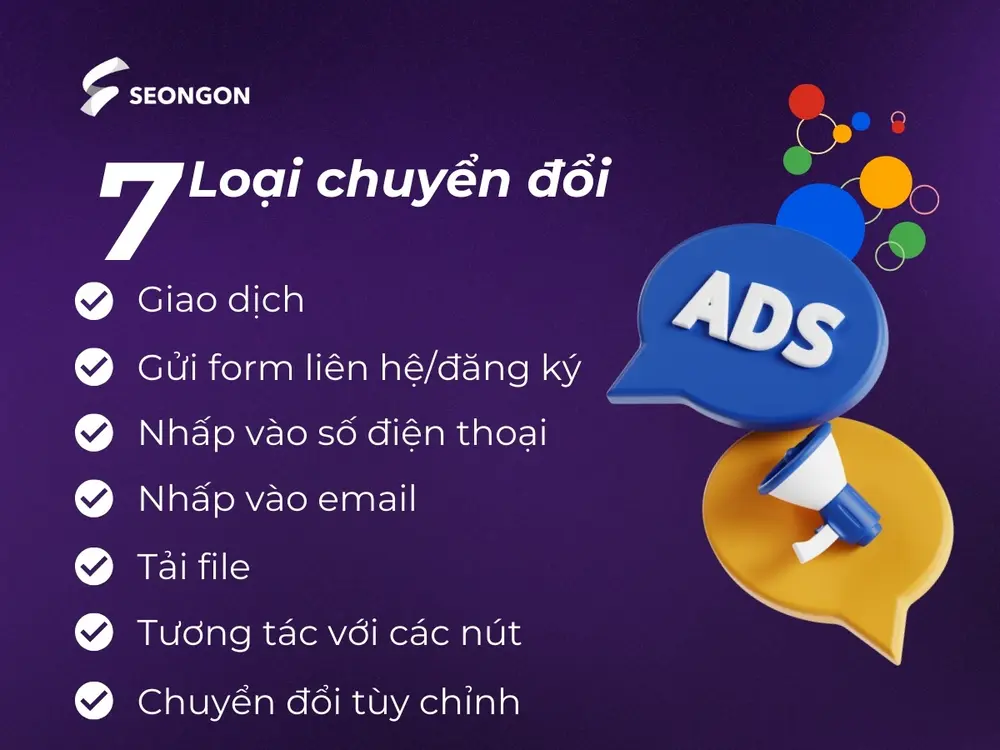 Các loại chuyển đổi trong Google Ads