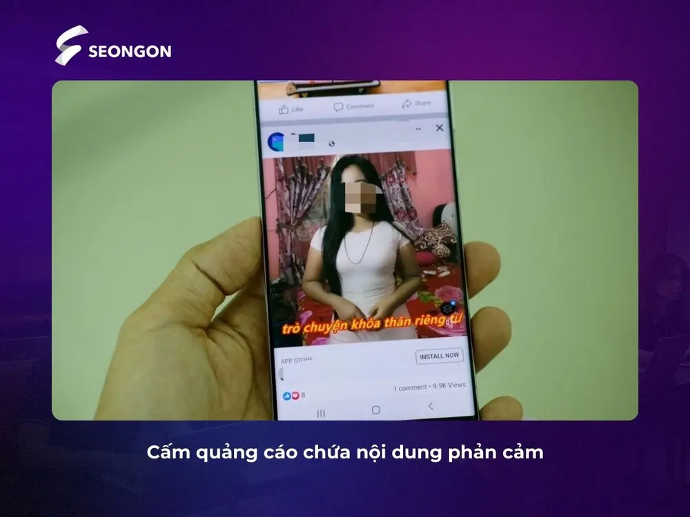 Các quảng cáo phản cảm, chứa yếu tố 18+ hay vi phạm thuần phong mỹ tục đều bị cấm