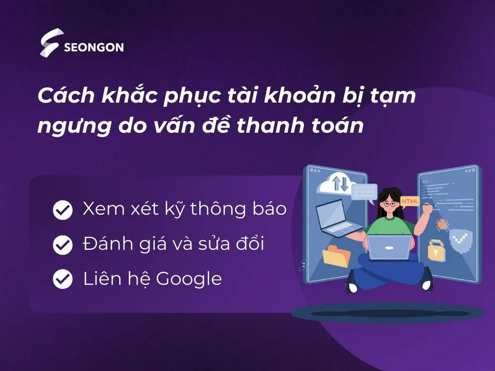 Cách khắc phục tài khoản bị tạm ngưng do vấn đề thanh toán