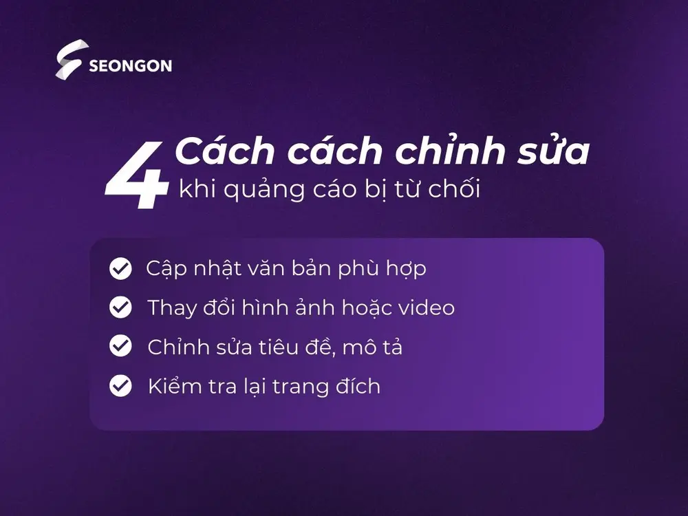 Cần chỉnh sửa cáo trước khi gửi yêu cầu xét duyệt lại