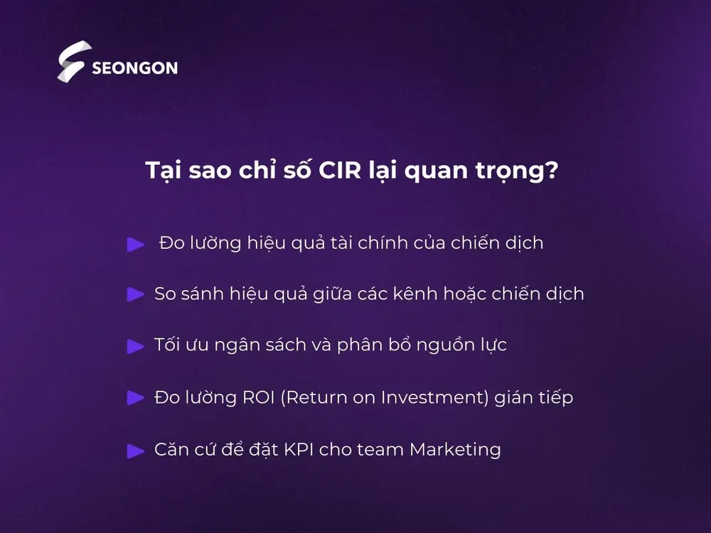 Chỉ số CIR giúp doanh nghiệp đánh giá hiệu quả tài chính của các hoạt động marketing
