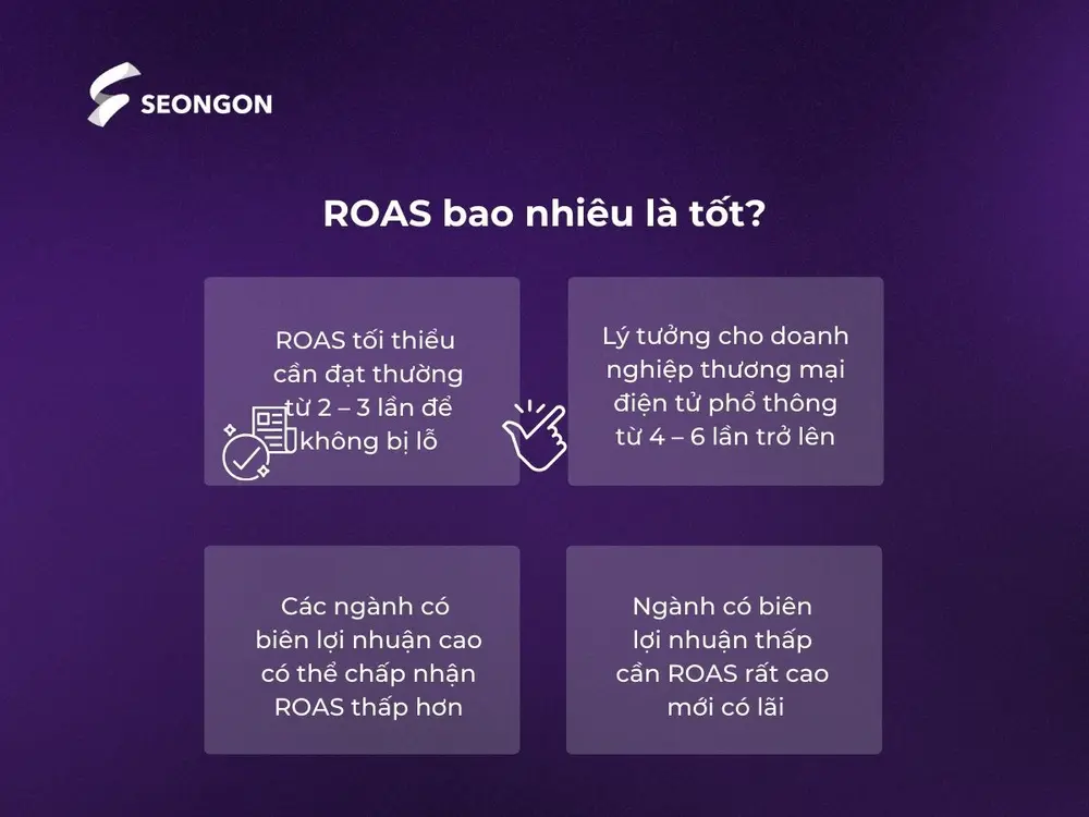 Chỉ số ROAS tốt hay không phụ thuộc vào từng loại hình kinh doanh khác nhau
