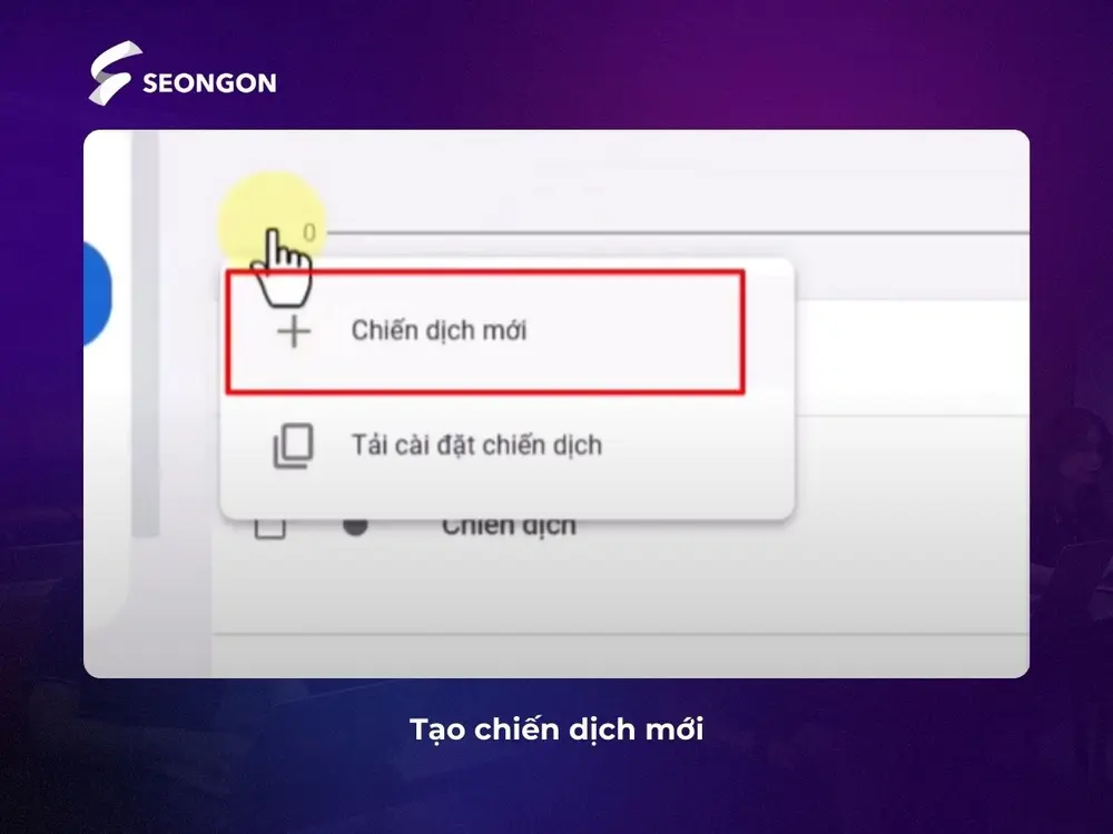 Chọn chiến dịch mới