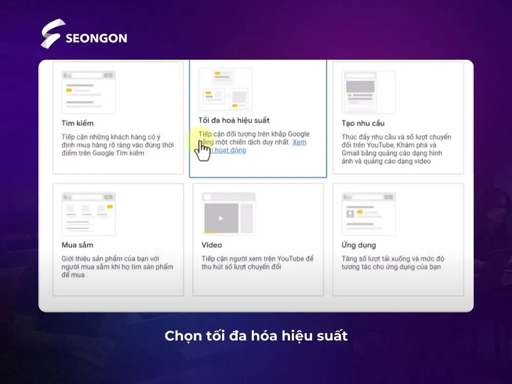 Chọn chiến dịch tối đa hóa hiệu suất