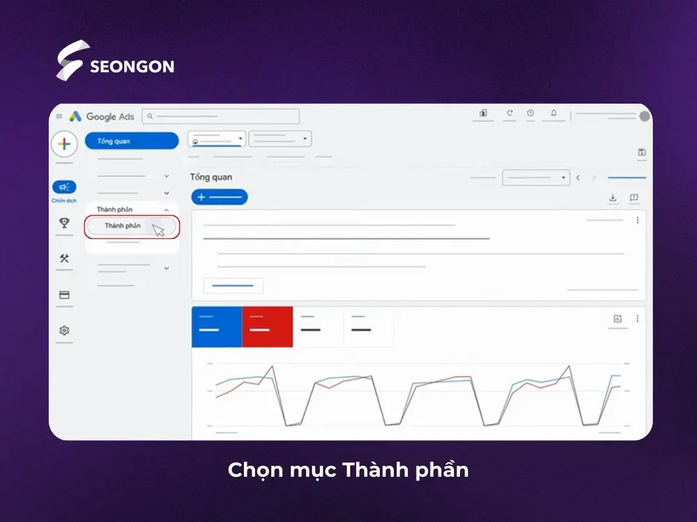 Chọn mục Thành phần
