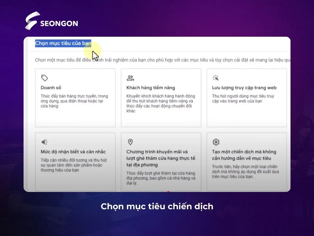 Chọn mục tiêu chiến dịch