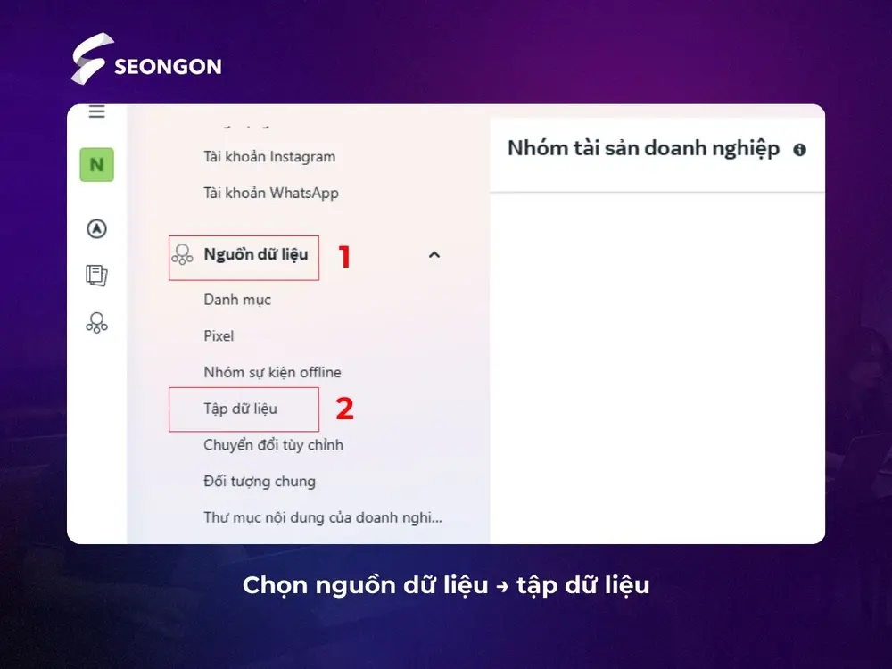 Chọn nguồn dữ liệu và truy cập vào tập dữ liệu