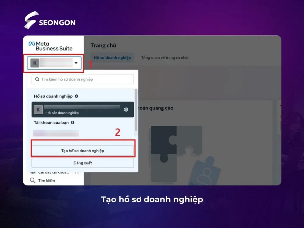 Chọn tạo hồ sơ doanh nghiệp