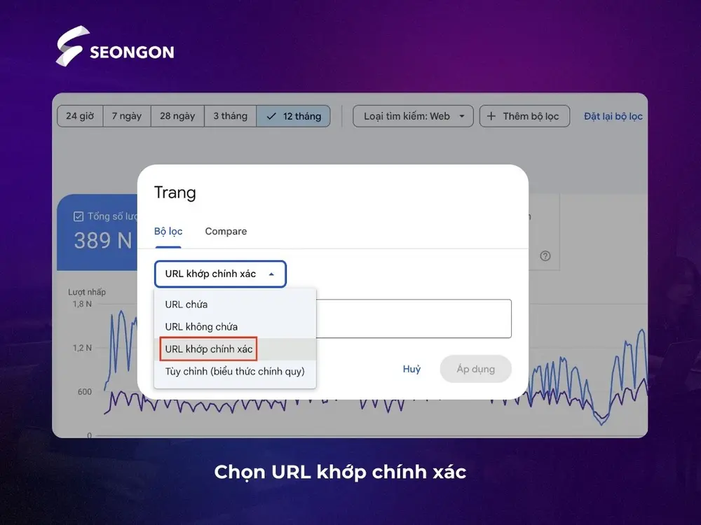 Chọn URL khớp chính xác