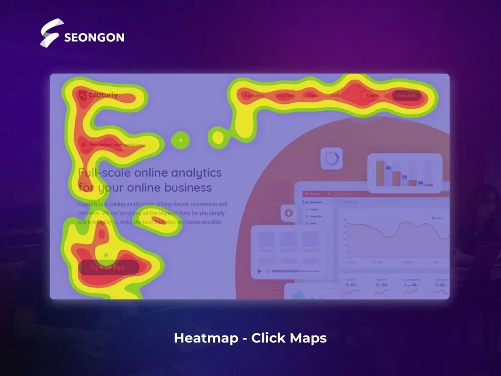 Click Maps là một dạng heatmap phổ biến
