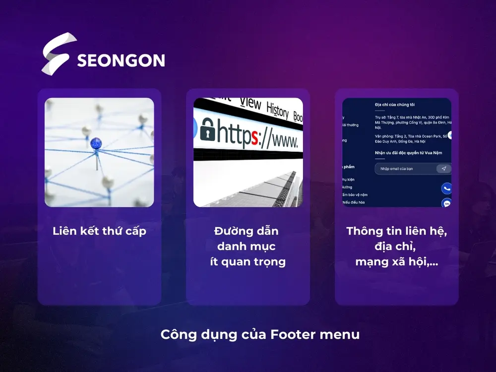 Công dụng của Footer Menu