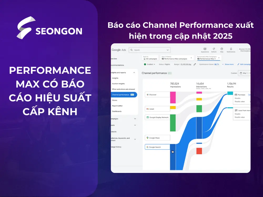 Đã có thêm báo cáo Hiệu suất theo cấp kênh