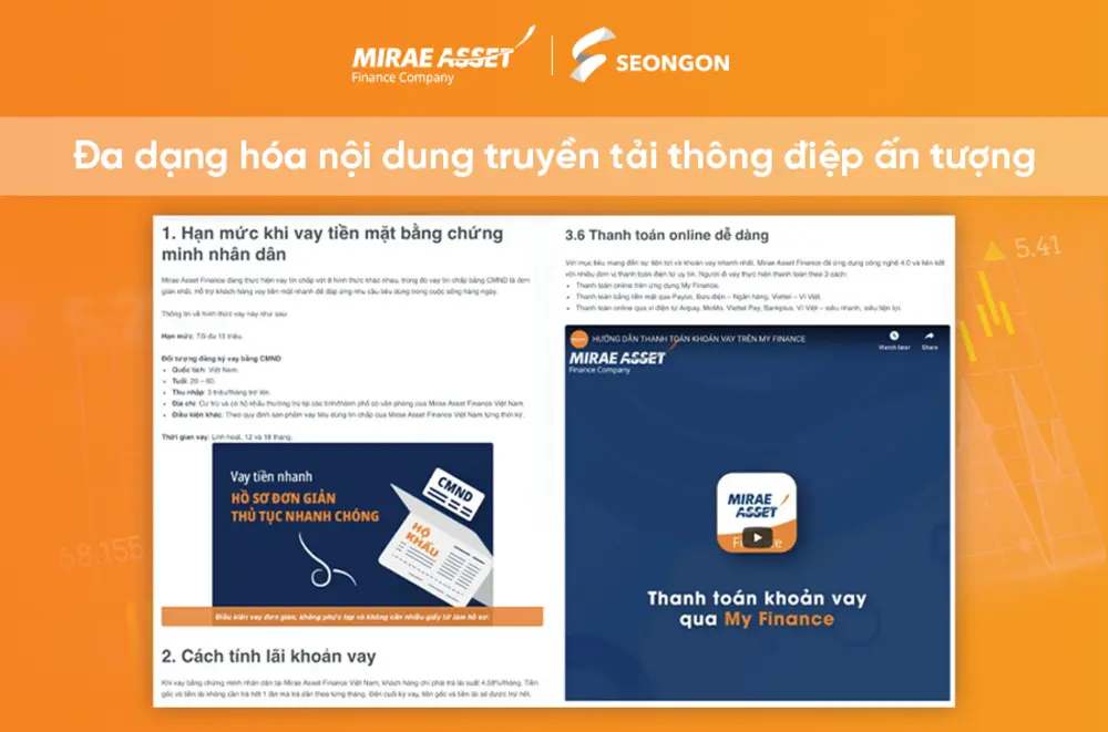 Đa dạng hoá trong cách truyền tải nội dung