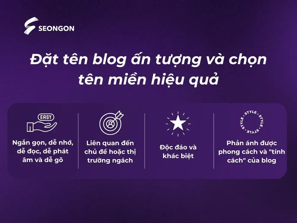 Đặt tên blog ấn tượng và chọn tên miền (domain) hiệu quả là cần thiết khi tạo blog.