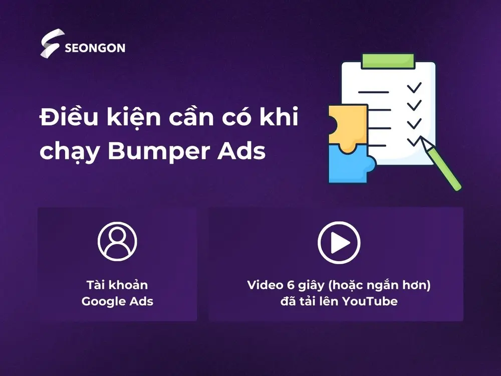 Điều kiện cần có khi chạy Bumper Ads Youtube
