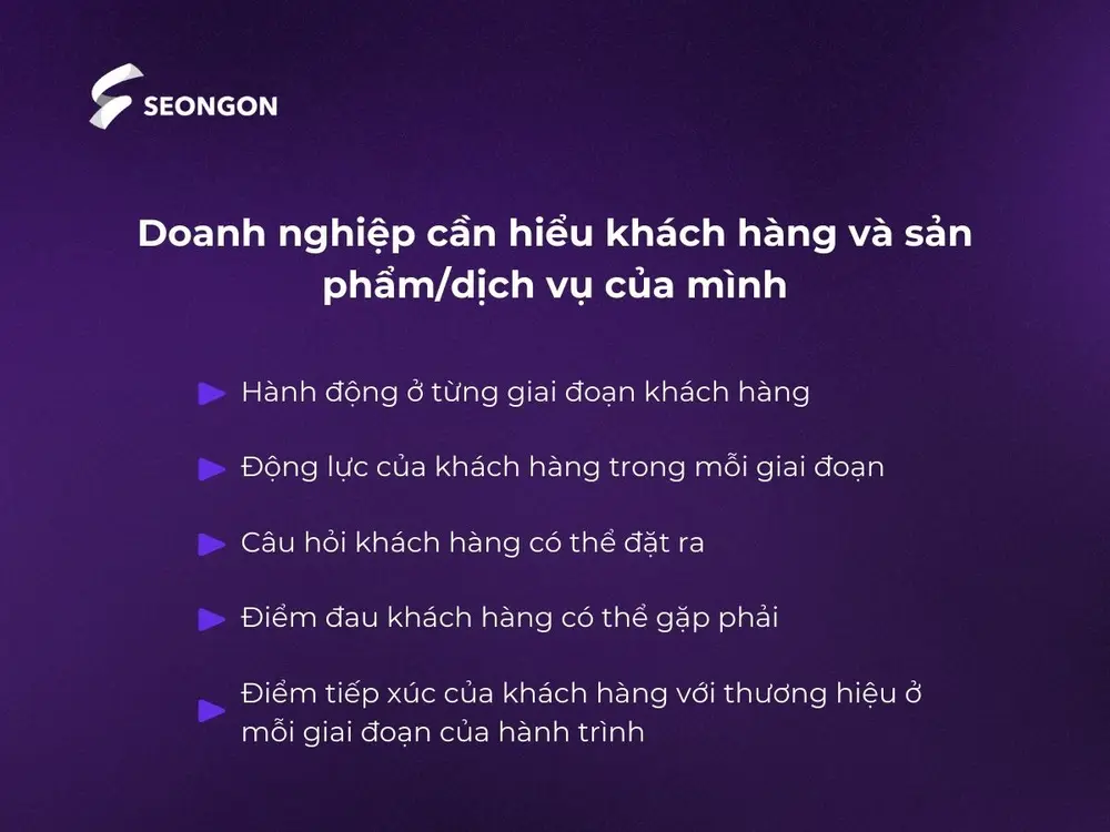 Doanh nghiệp cần hiểu biết sâu sắc về khách hàng mục tiêu trước khi xây dựng bản đồ hành trình khách hàng