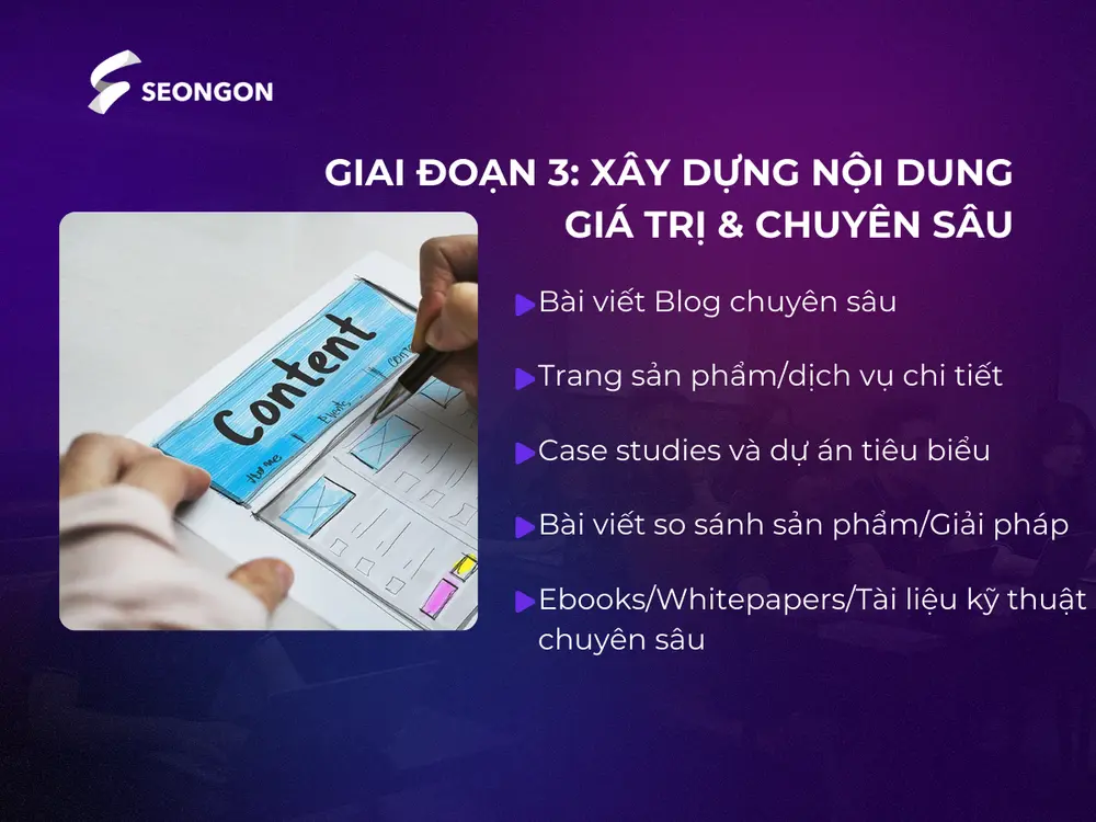 Giai đoạn 3: Xây dựng nội dung giá trị và chuyên sâu