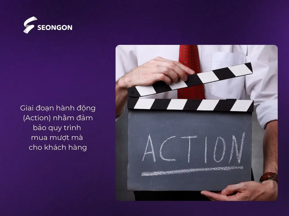 Giai đoạn hành động (Action/Purchase) cần tối ưu trải nghiệm sử dụng sản phẩm/dịch vụ cho khách hàng