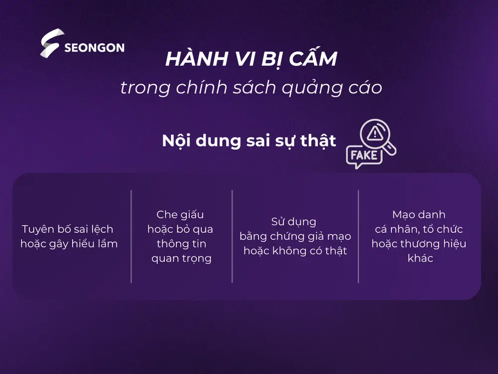 Google Ads yêu cầu quảng cáo phải chính xác và đáng tin cậy