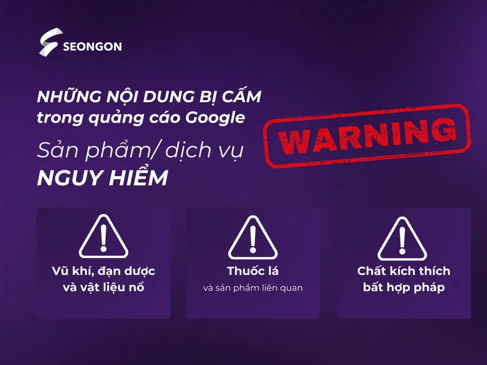 Google cấm quảng cáo sản phẩm dịch vụ có thể gây hại
