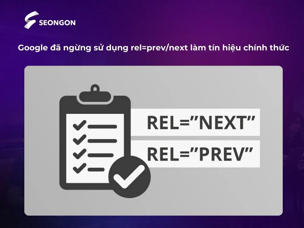 Google đã ngừng sử dụng rel=prev/next làm tín hiệu chính thức