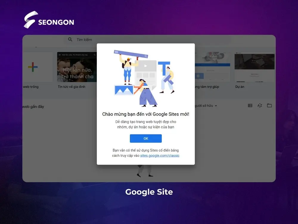 Google Site giúp bạn tạo landing page mà không cần kiến thức về lập trình