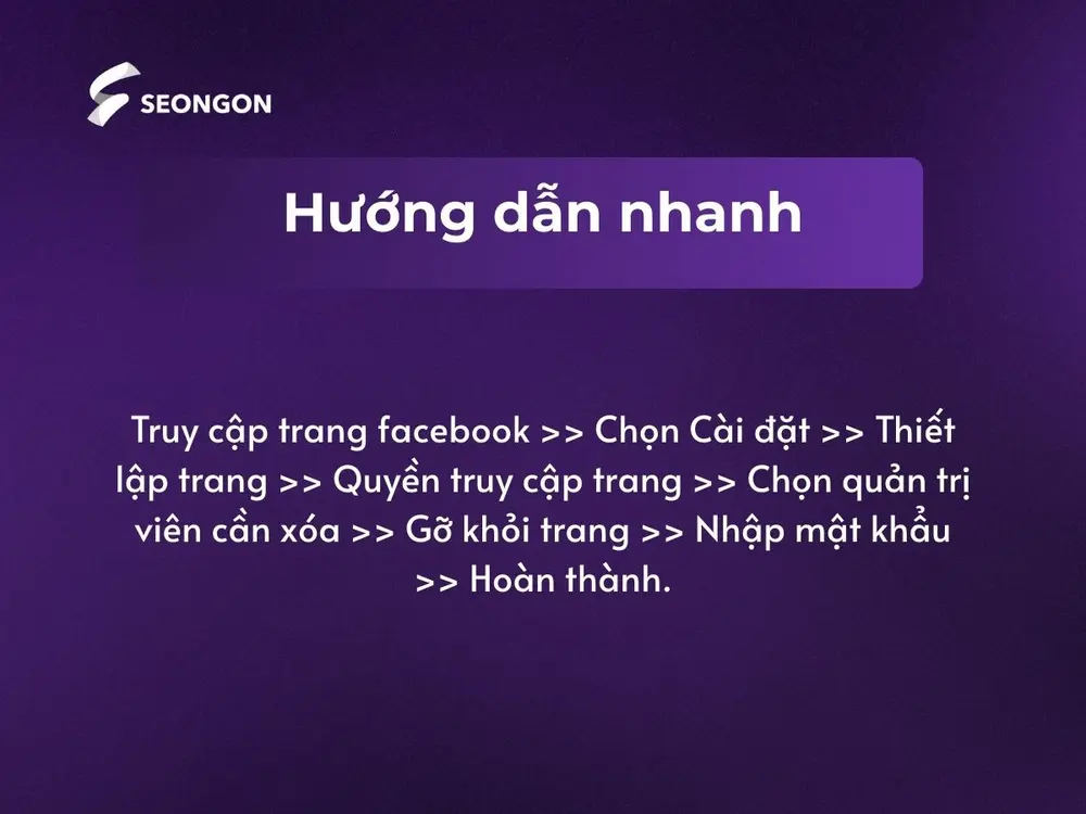 Hướng dẫn nhanh cách xóa quyền quản trị fanpage trên điện thoại