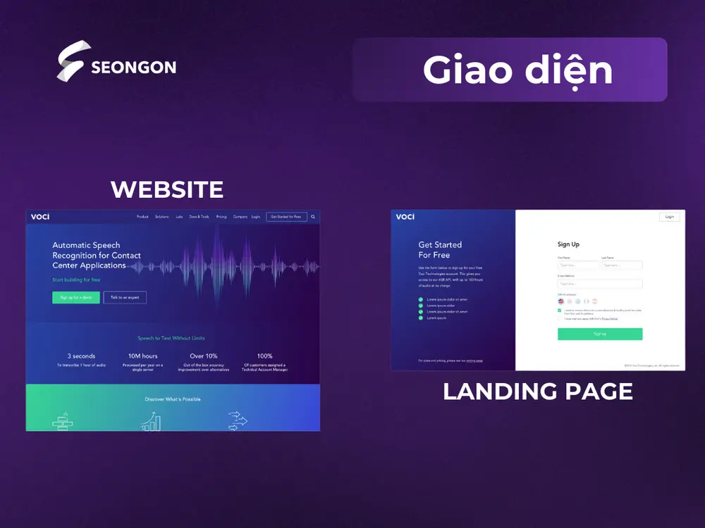 Landing page có thiết kế tối giản, tối ưu sự tập trung của người dùng vào hành động cụ thể