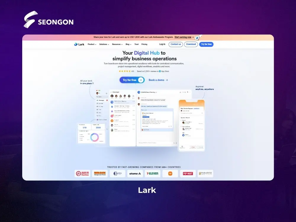Lark tạo ra cuộc họp trực tuyến với 350 người tham dự