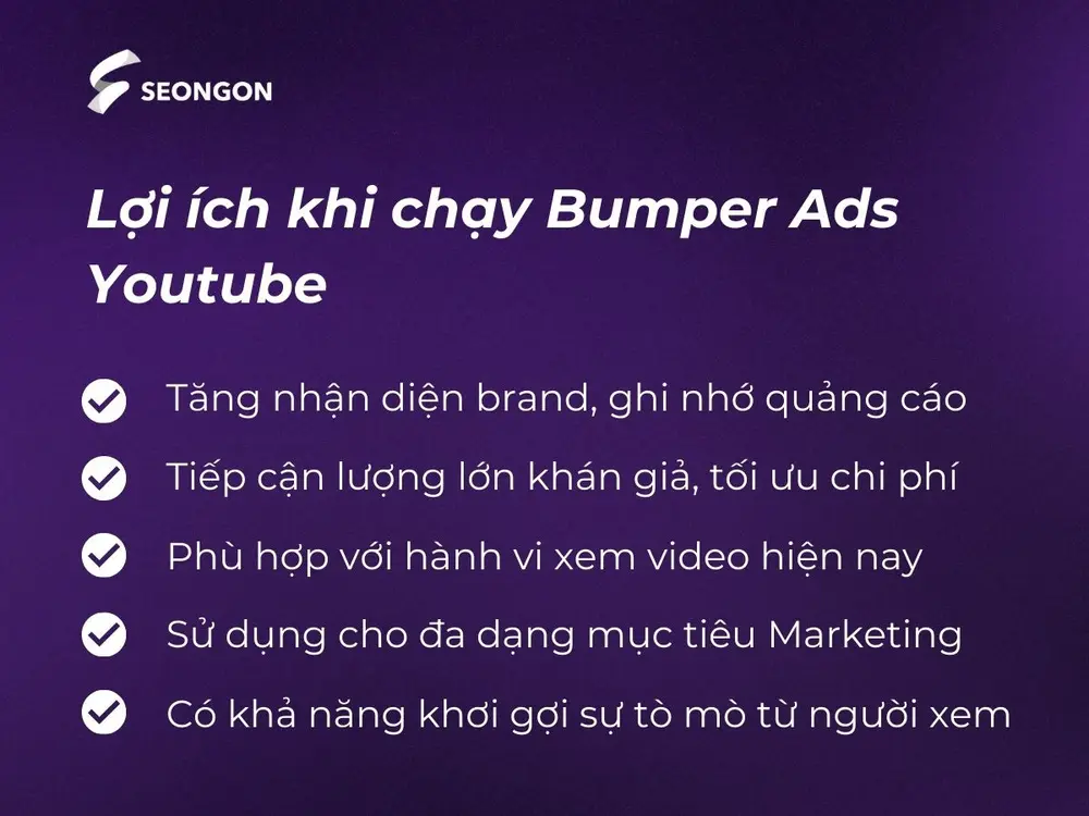 Lợi ích khi chạy quảng cáo Bumper Ads Youtube